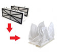 Kit Conversione Sistema Filtrante da Cartucce a Sacco Filtro in Tessuto Gradazione Fine 50 Micron Ricambio per Robot Piscina Maytronics Dolphin Swash TC / XForce30 & Cosmos30
