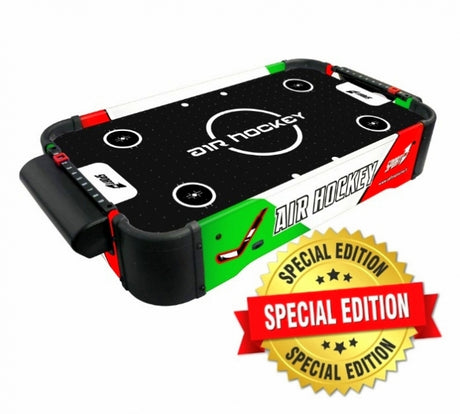 Air Hockey da Tavolo Sport One Mini Italy con Ventilatore a Batterie - Cm. 60 X 31 X 10 con Tutti gli Accessori