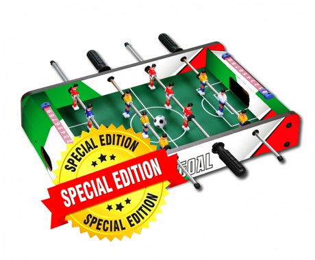 Calciobalilla da Tavolo Sport One Minigoal Italy Aste Uscenti - 1 VS 1 - Cm. 51 X 31 X 10 con Palline