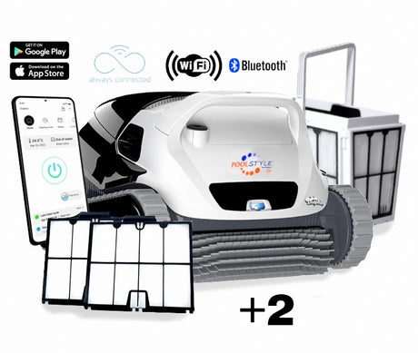 Dolphin Poolstyle 35i IoT Wi-Fi Bluetooth APP MyDolphin Plus Digital - Robot Elettrico Pulitore per Piscina fino a 12 Mt - FONDO + PARETI + LINEA - NOVITA' 2023