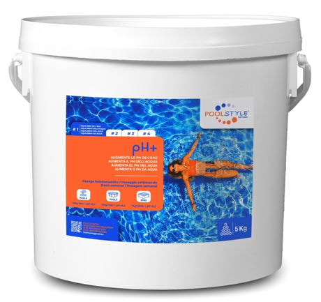 Poolstyle PH + Granulare da Kg. 5 - Prodotto Chimico per Piscina & Idromassaggio / Spa - Alta Qualità